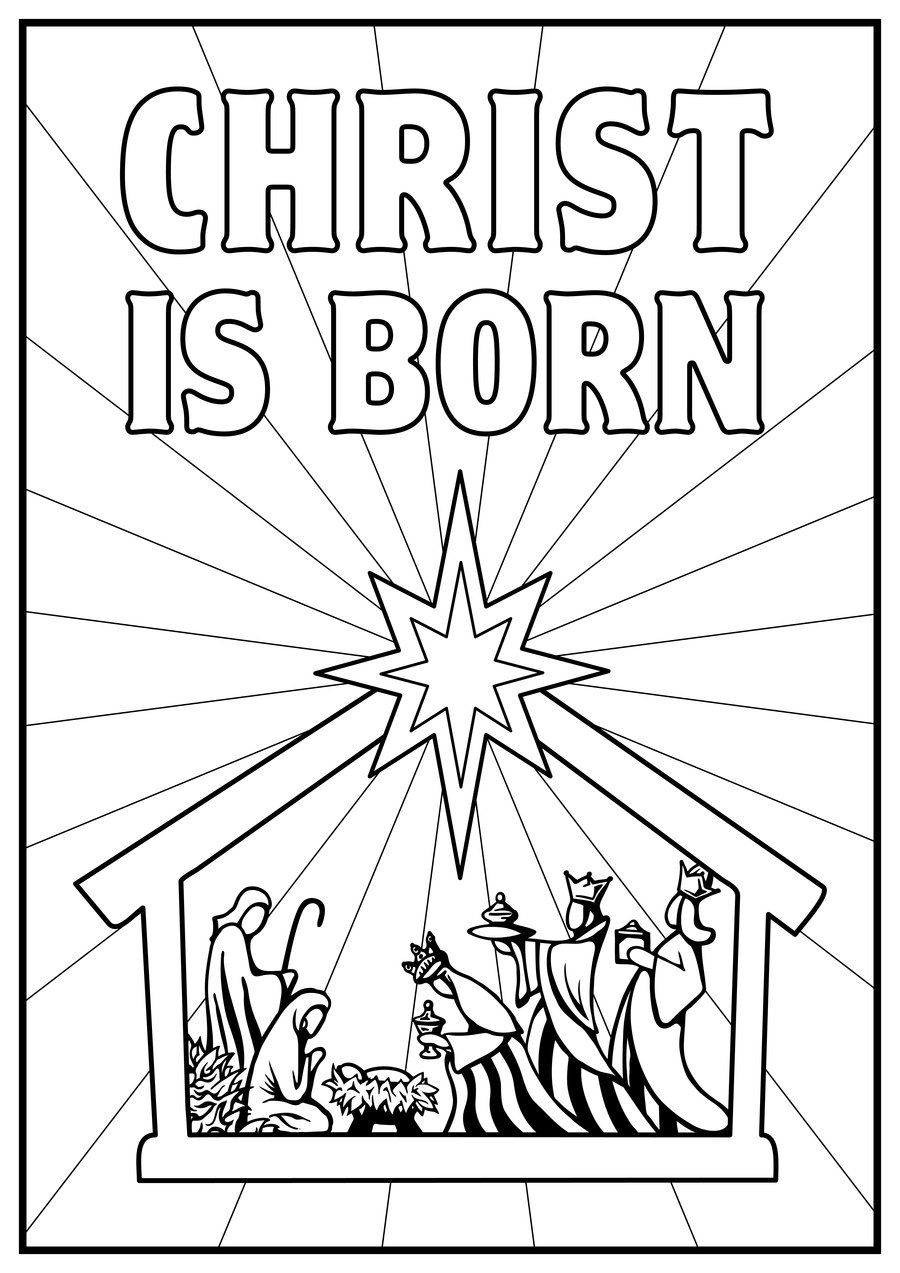 Christian Christmas Printable Coloring Pages Lautigamu