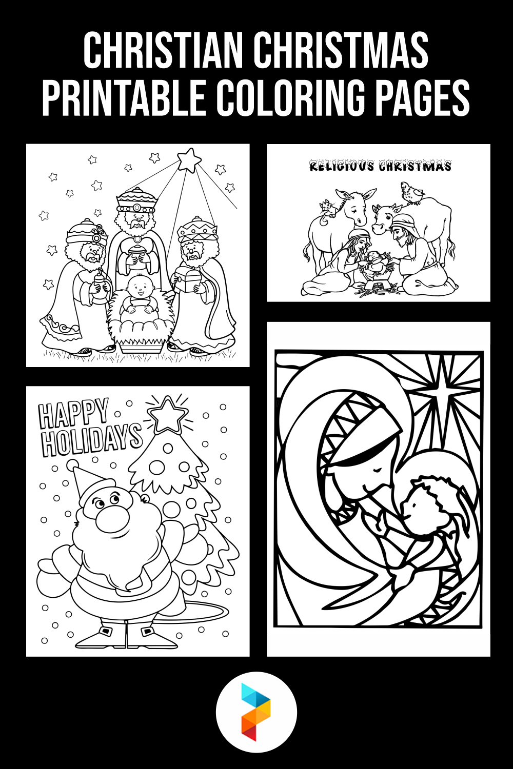 Christian Christmas Printable Coloring Pages Printablee Christian Christmas Printable Coloring Pages Printablee