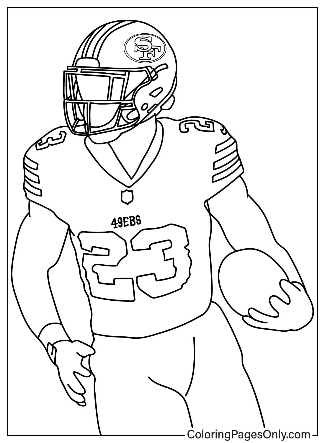 Christian Mccaffrey Coloring Pages Coloring Pages