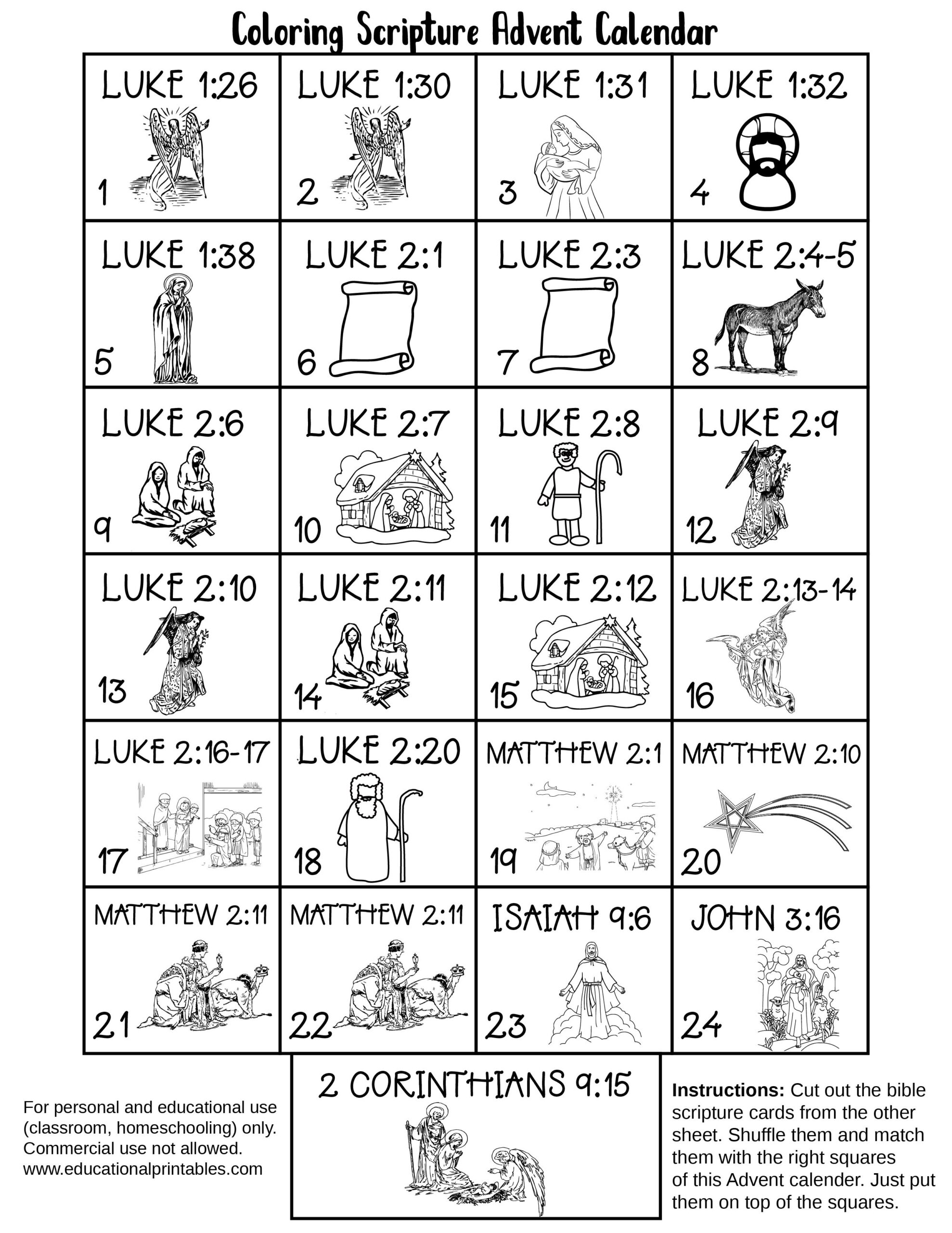 Christian Printable Advent Calendar Calendar Printables Christian Printable Advent Calendar Calendar Printables