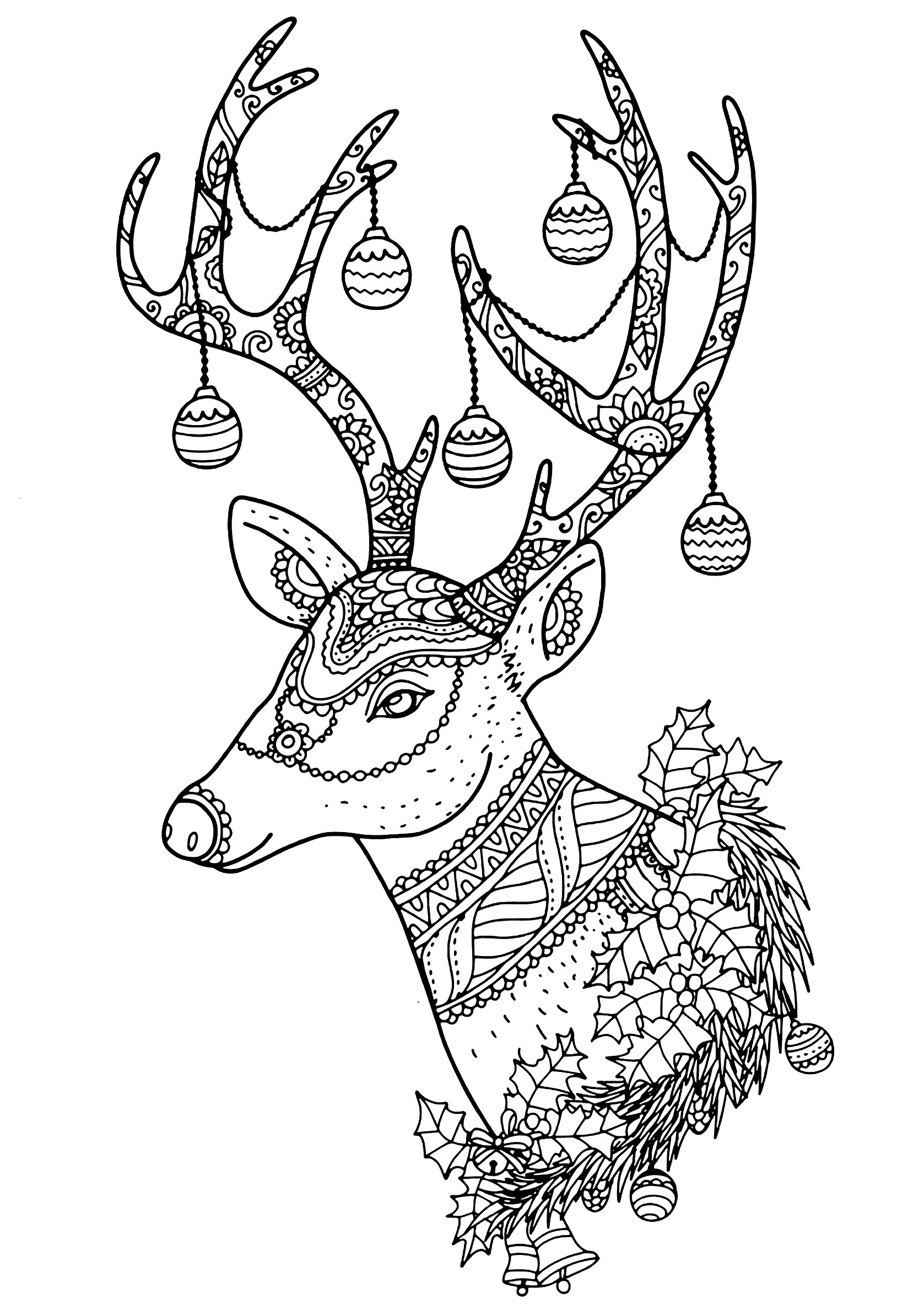 Christmas Coloring Pages Reindeer Christmas Coloring Pages Reindeer