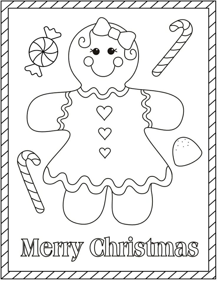 Gingerbread Man Coloring Pages Free Printable
