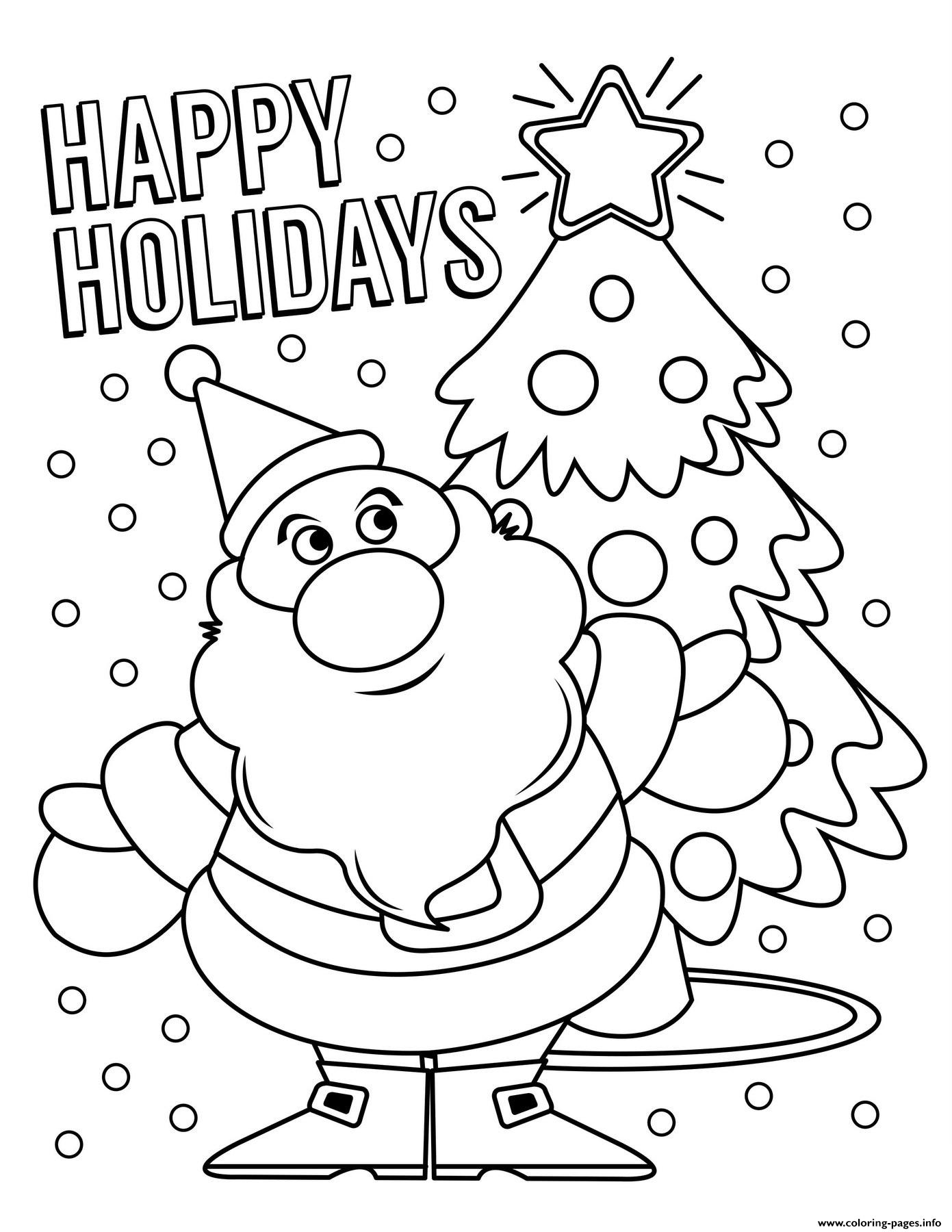 Santa Printable Coloring Pages Santa Printable Coloring Pages