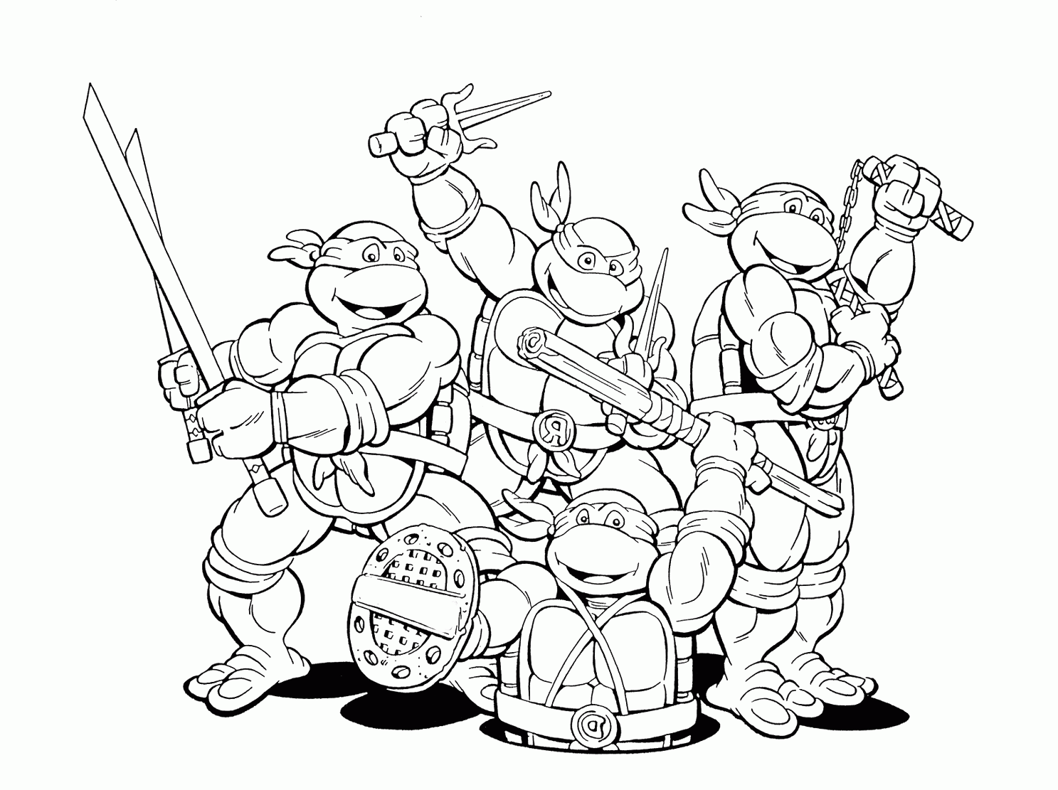 Christmas Ninja Turtles Coloring Pages Coloring Home