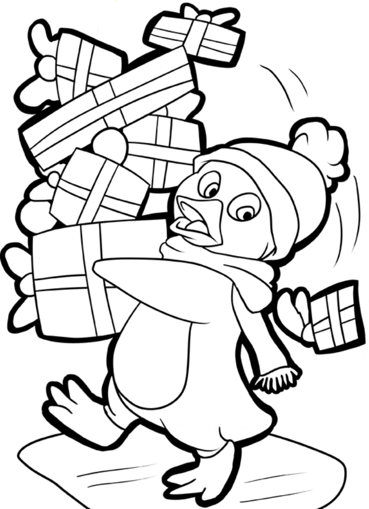 Christmas Penguin Coloring Pages Printable Coloring Home Christmas Penguin Coloring Pages Printable Coloring Home