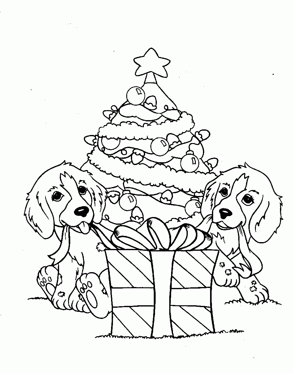 Christmas Puppies Coloring Pages Coloring Home Christmas Puppies Coloring Pages Coloring Home