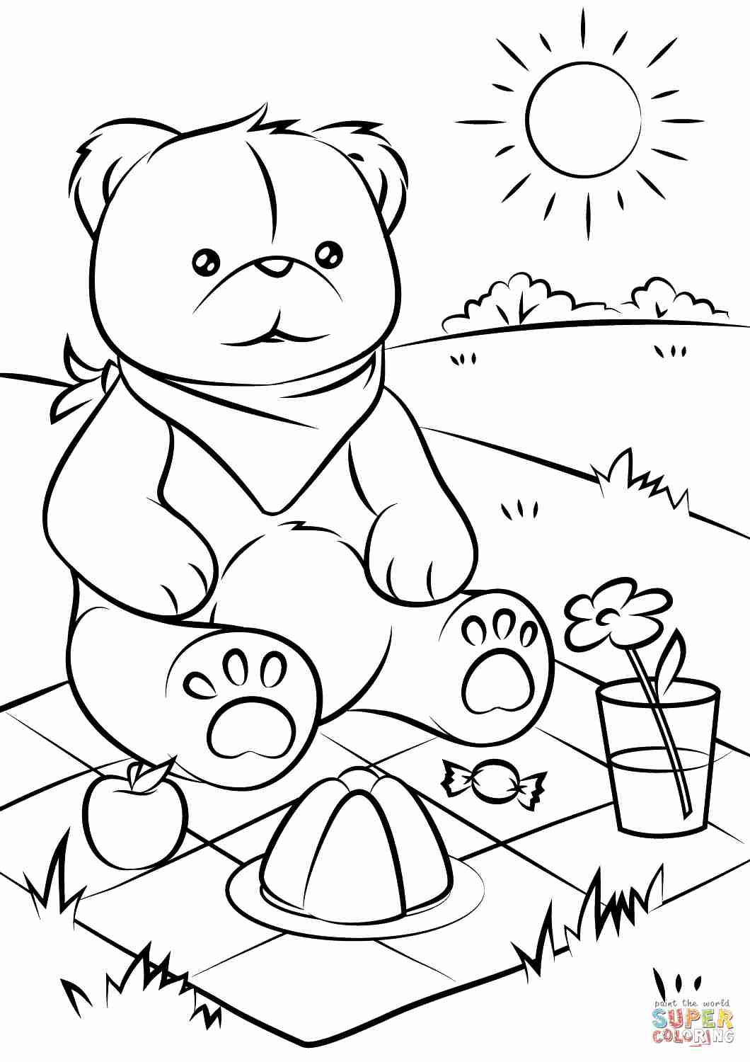 Christmas Teddy Bear Coloring Pages At GetColorings Free