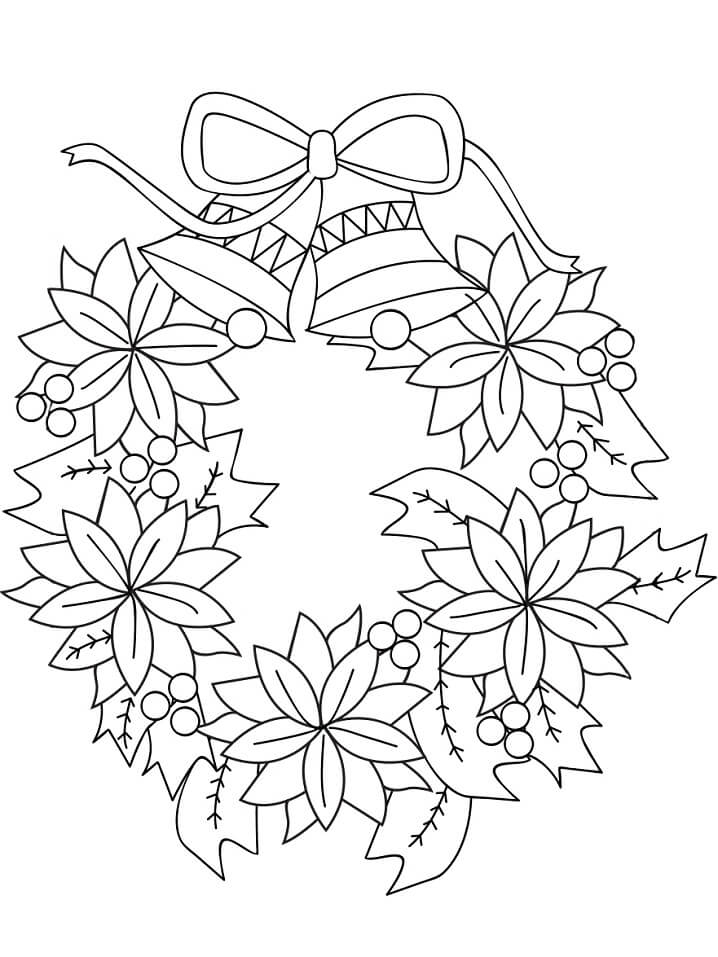 Christmas Wreath Printable Coloring Pages Christmas Wreath Printable Coloring Pages