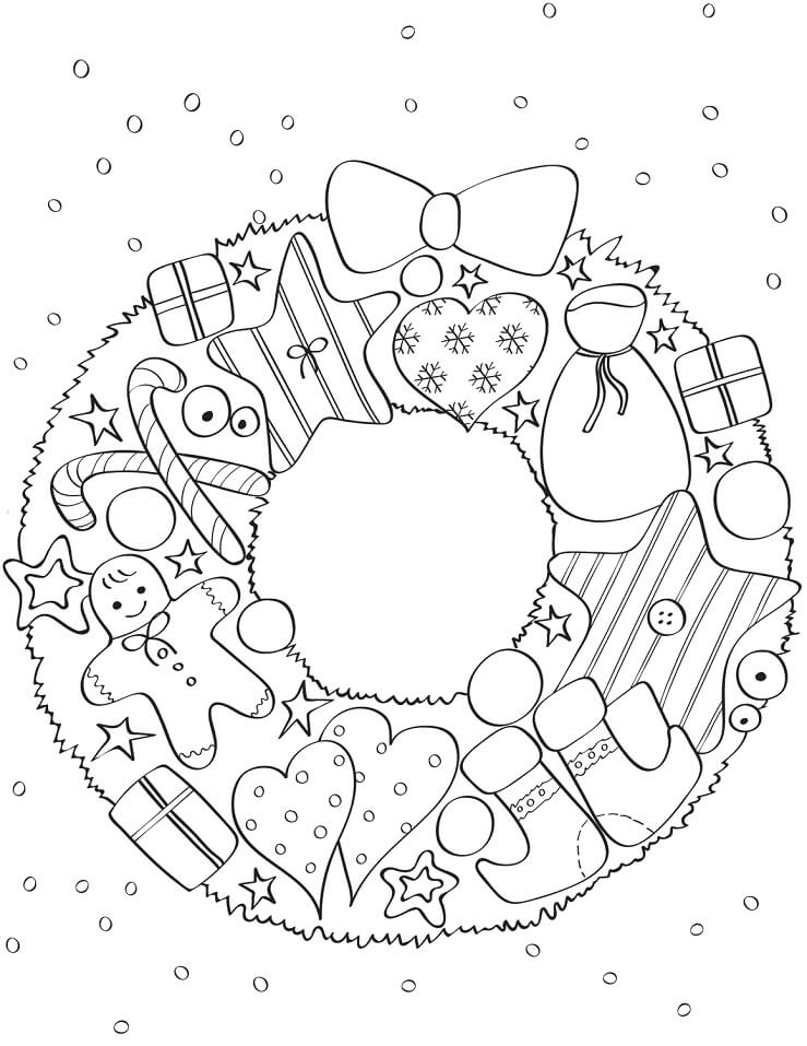 Christmas Wreath 1 Coloring Page Free Printable Coloring Pages For Kids Christmas Wreath 1 Coloring Page Free Printable Coloring Pages For Kids