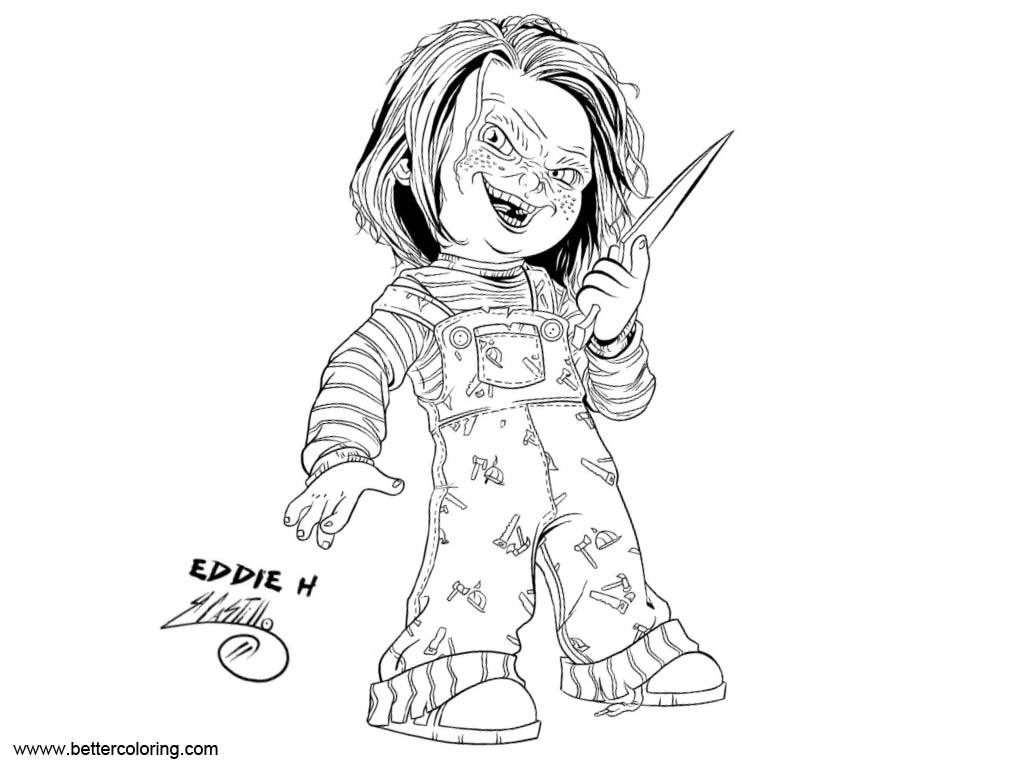 Chucky Coloring Pages Printable Chucky Coloring Pages Printable