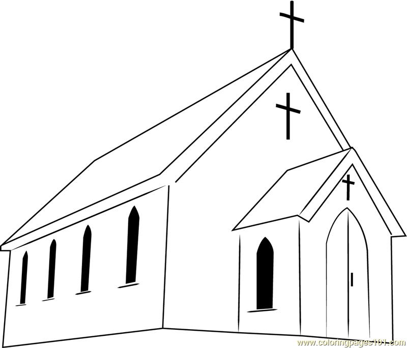 Church Coloring Pages Church Coloring Pages