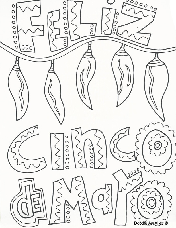 Cinco De Mayo Coloring Pages DOODLE ART ALLEY Cinco De Mayo Coloring Pages DOODLE ART ALLEY