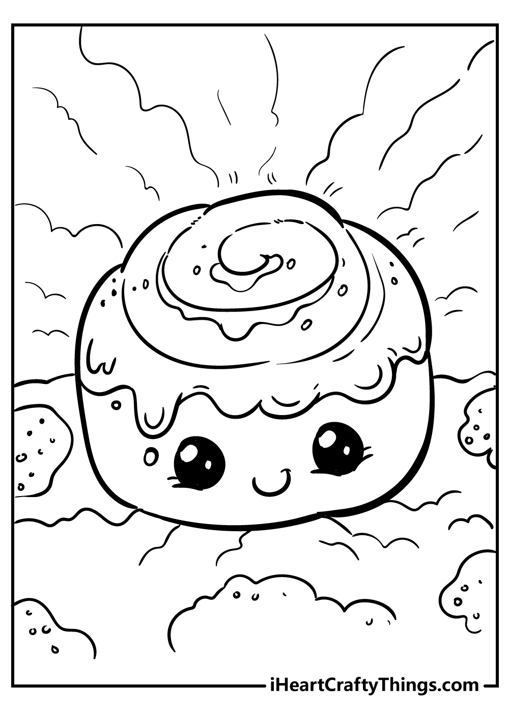 Cinnamon Roll Printable Coloring Pages Cinnamon Roll Printable Coloring Pages