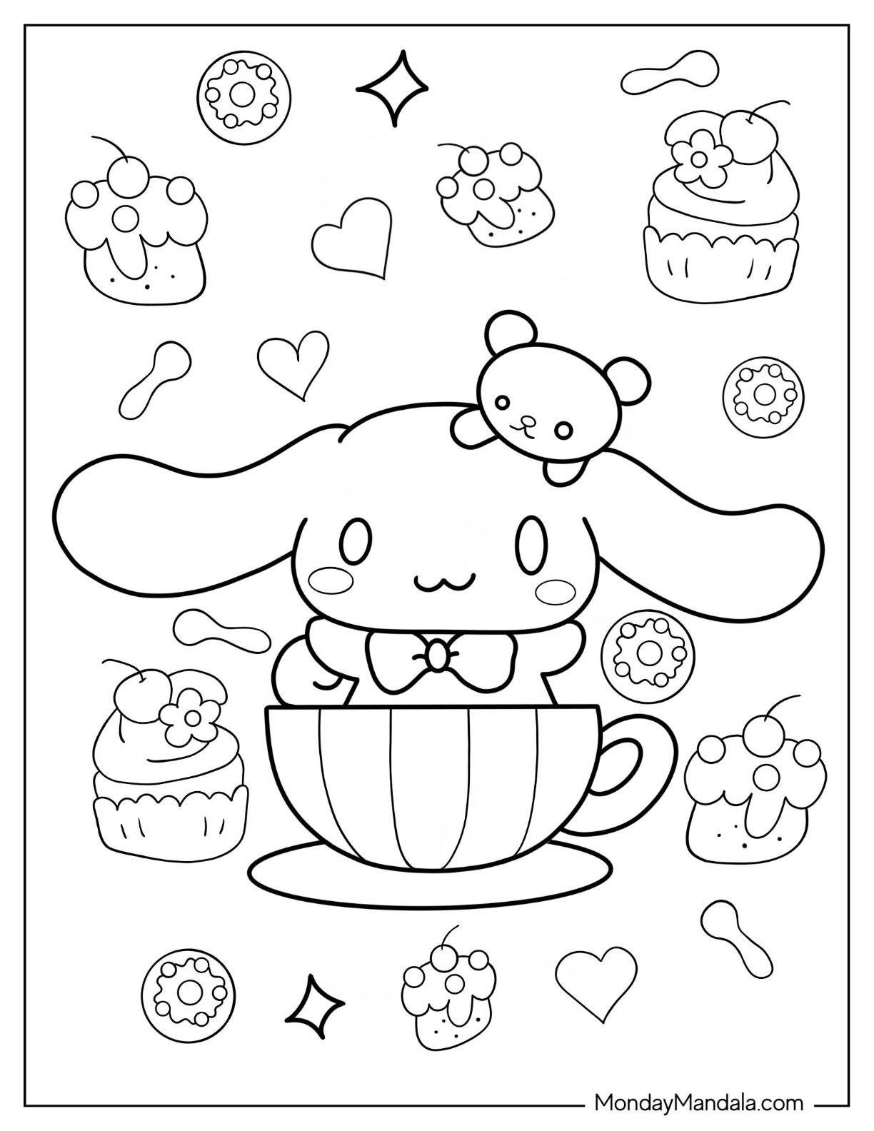 Cinnamoroll Coloring Page Free PDF Printables Coloring Nation Cinnamoroll Coloring Page Free PDF Printables Coloring Nation