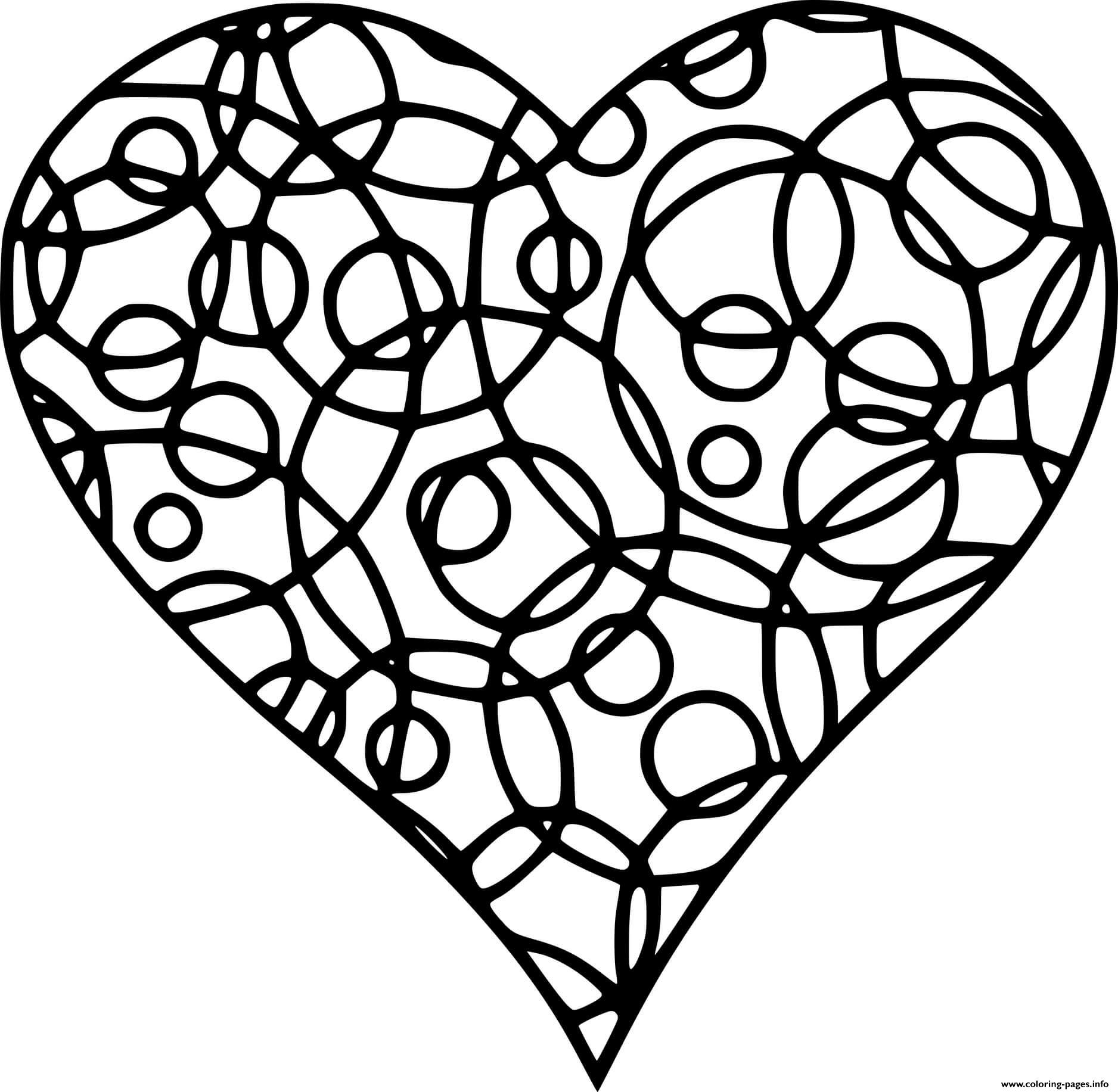 Circles Shaped A Heart Coloring Page Printable Circles Shaped A Heart Coloring Page Printable