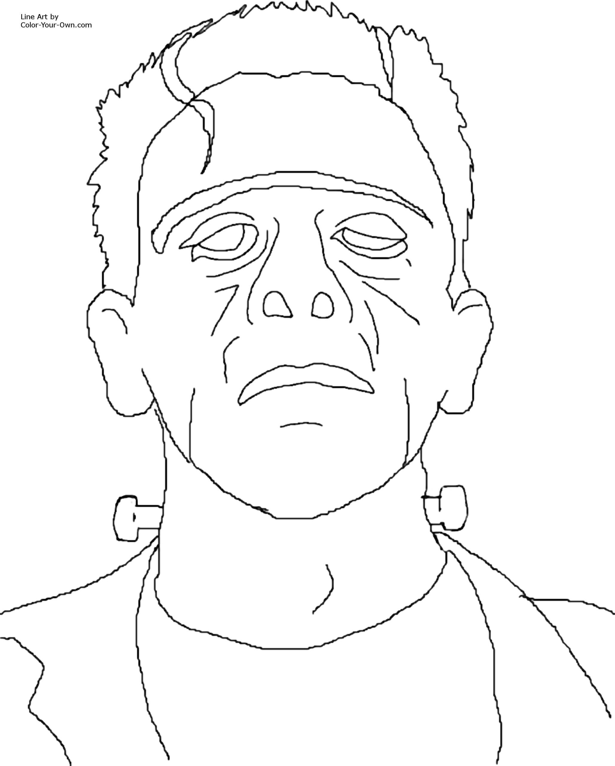 Classic Monster Movie Frankenstein Coloring Page Classic Monster Movie Frankenstein Coloring Page