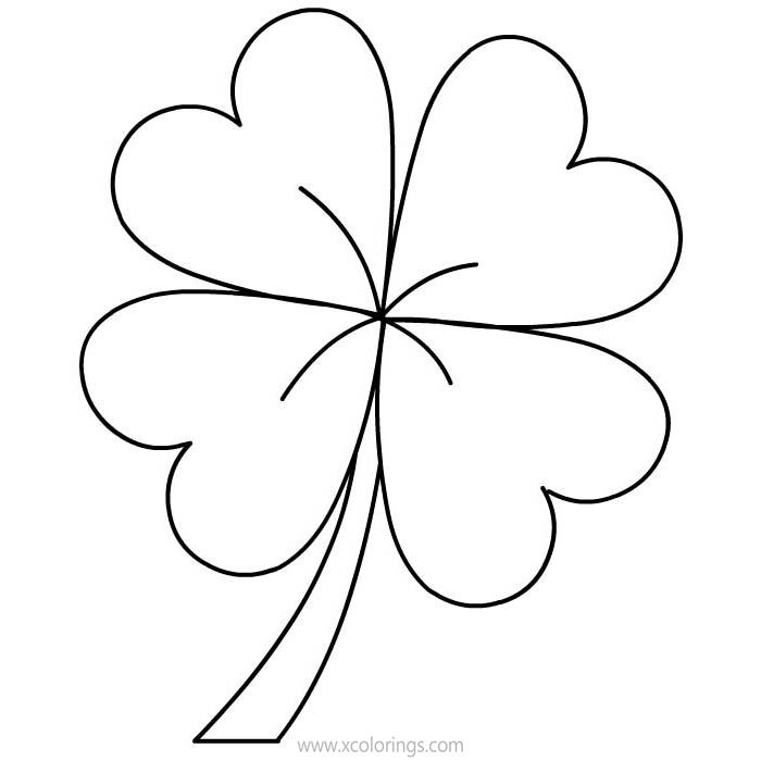 Clover Coloring Pages Printable Clover Coloring Pages Printable