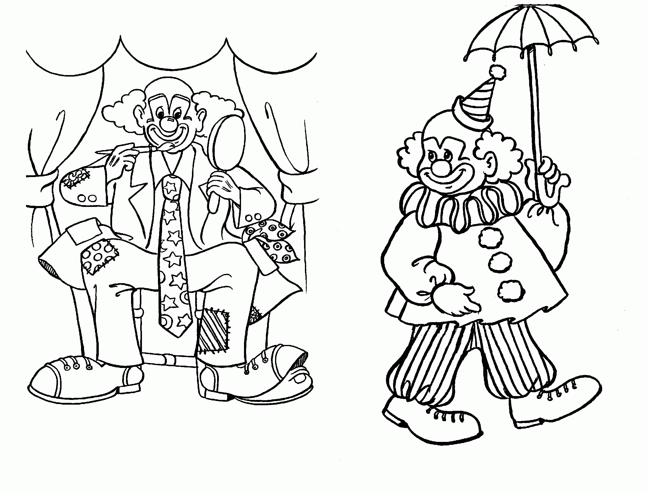 Clown Printable Coloring Pages Clown Printable Coloring Pages