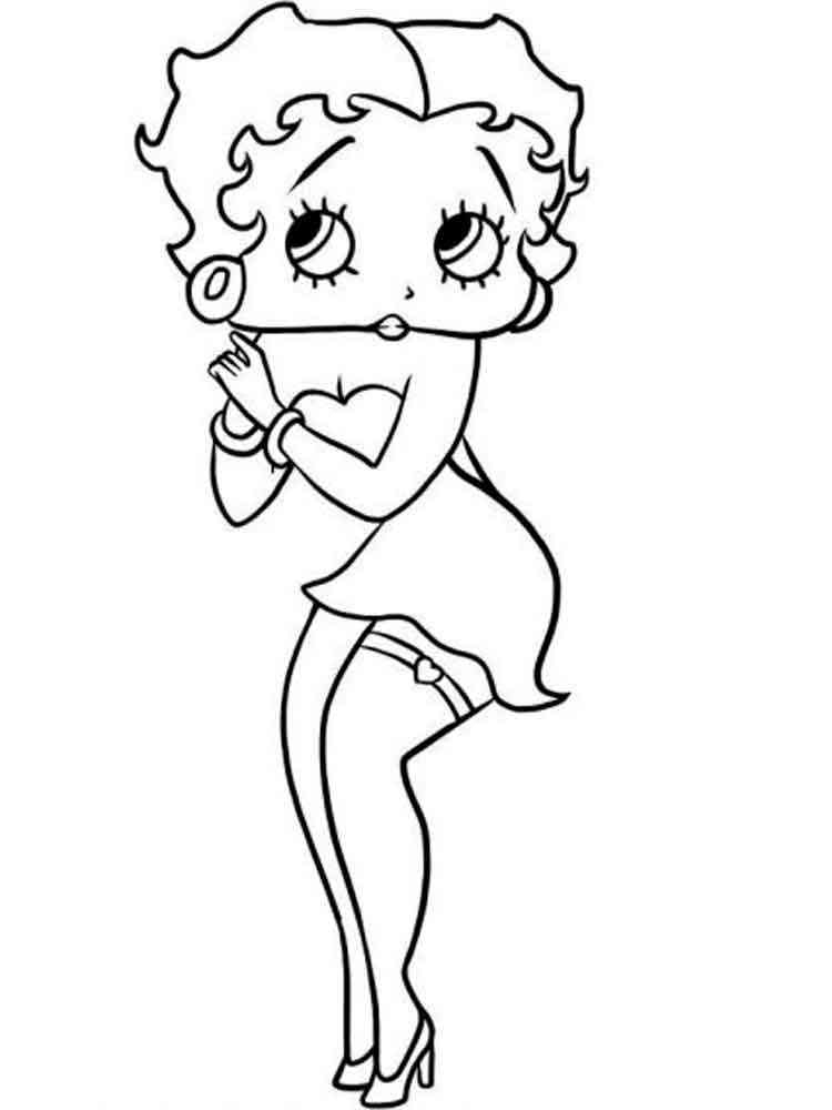 Betty Boop Coloring Pages Printable Betty Boop Coloring Pages Printable