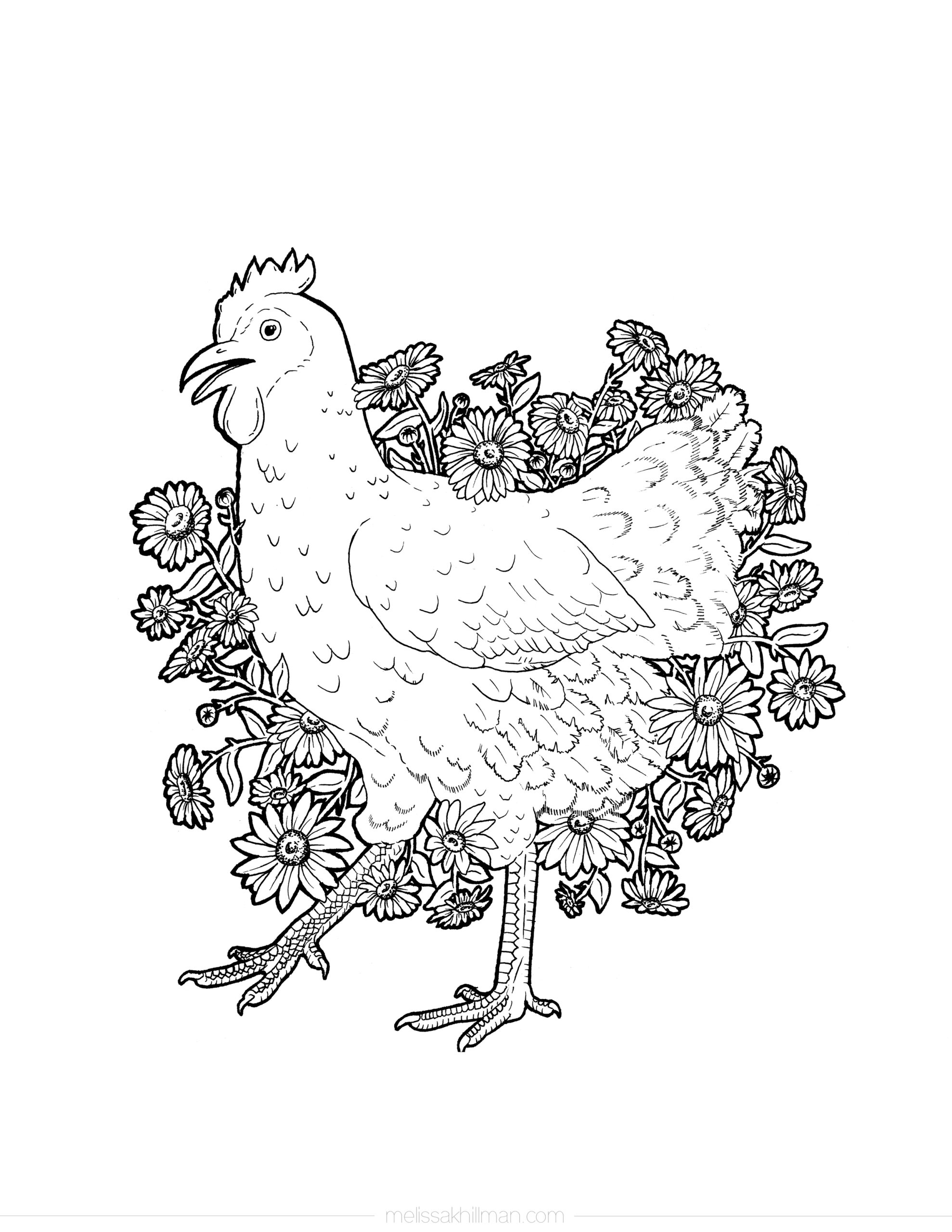 Chicken Coloring Pages Printable