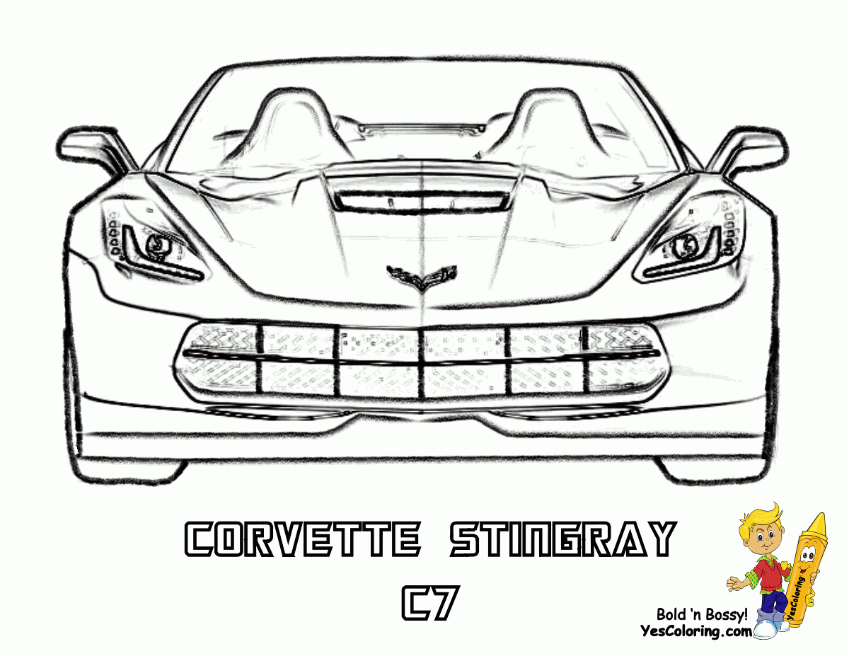 Collection Of Corvette Coloring Pages Free Printable Collection Of Corvette Coloring Pages Free Printable