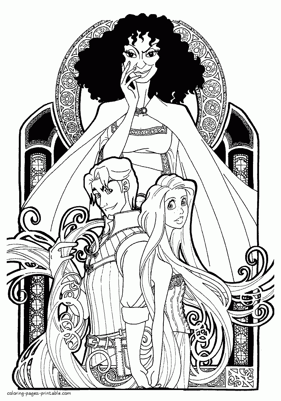 Collection Of Disney Villains Coloring Pages Free Printable
