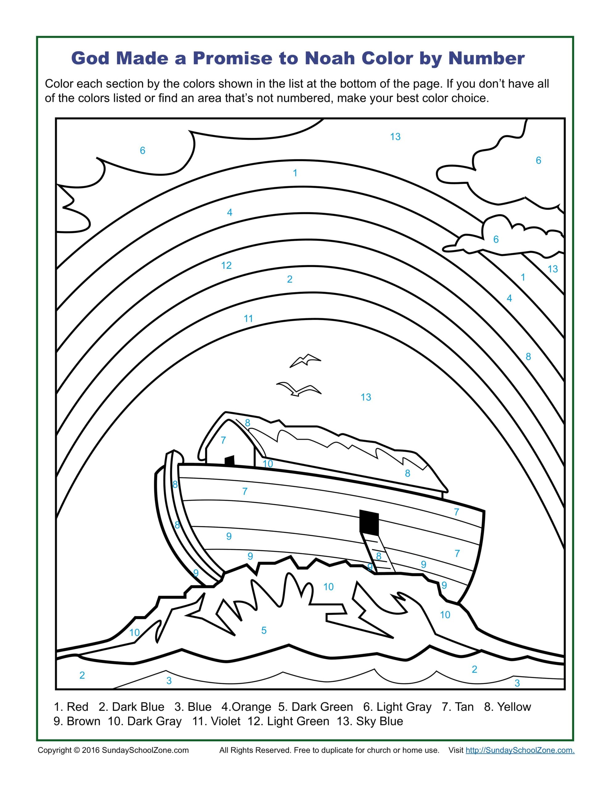 Color By Number Bible Coloring Pages On Sunday School Zone Color By Number Bible Coloring Pages On Sunday School Zone