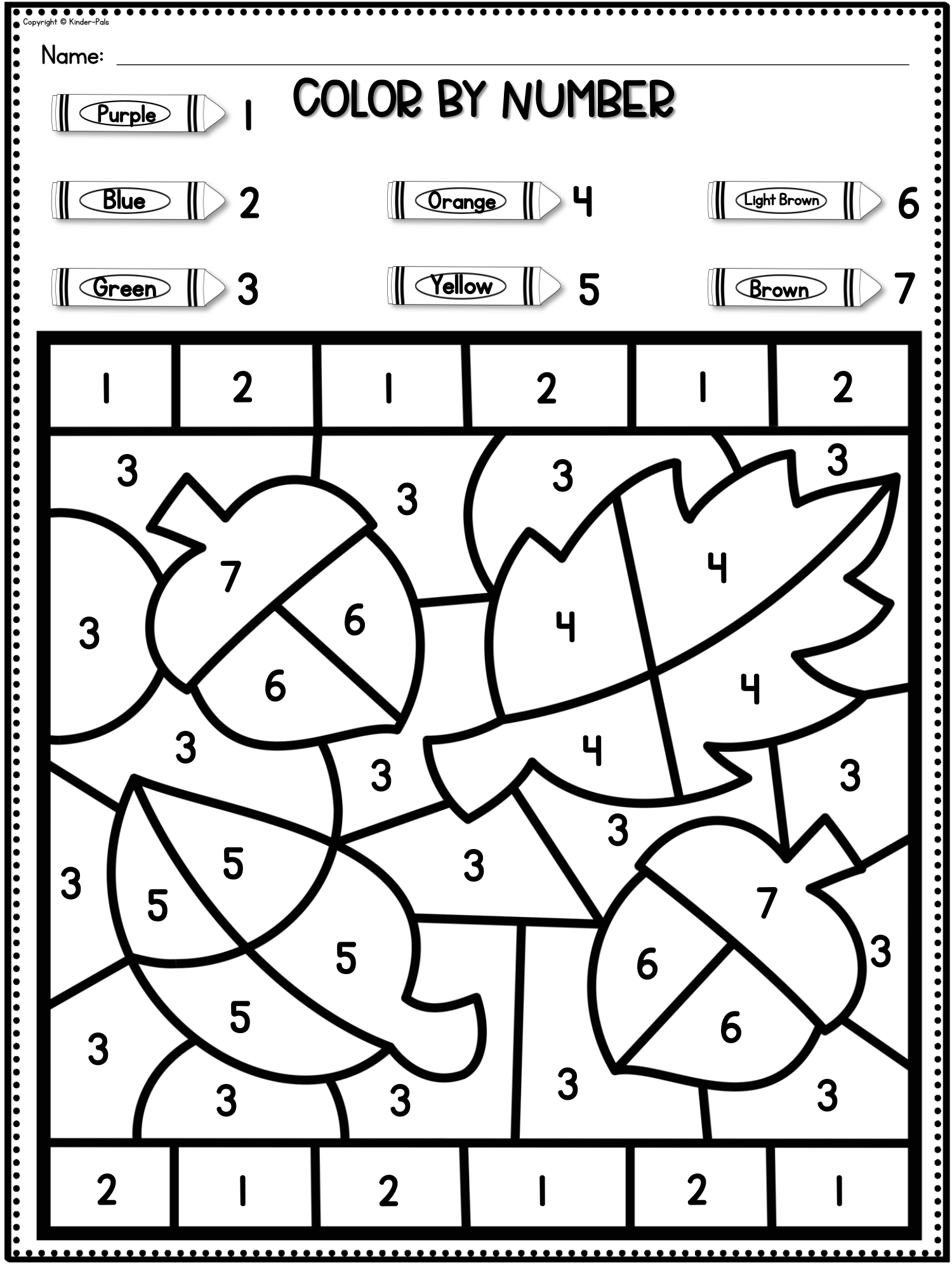 Color By Number Fall Coloring Pages Numbers 1 10 Recognition Color By Number Fall Coloring Pages Numbers 1 10 Recognition