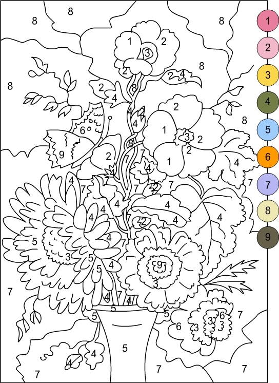 Color By Number Printable Pages