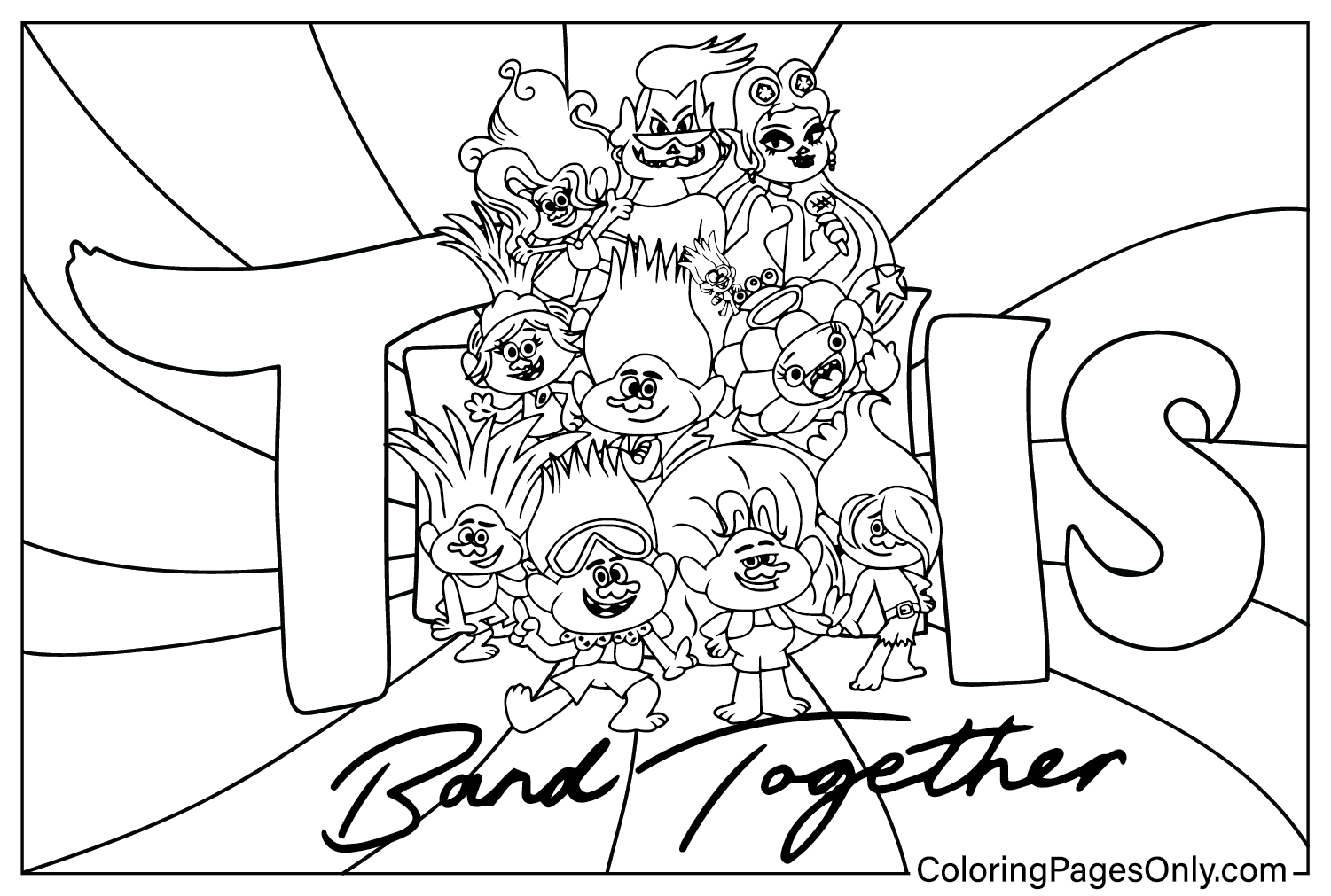 Color Page Trolls Band Together Free Printable Colori Vrogue Co