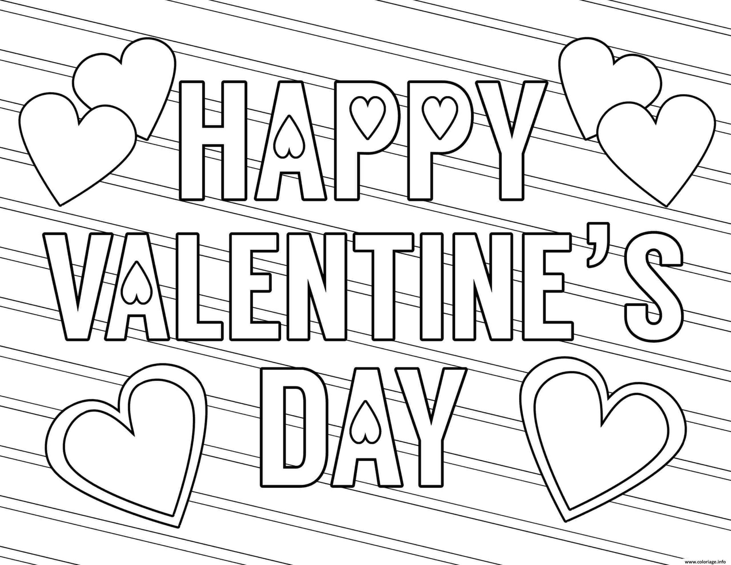 Coloriage Happy Valentines Day Free Love JeColorie Coloriage Happy Valentines Day Free Love JeColorie