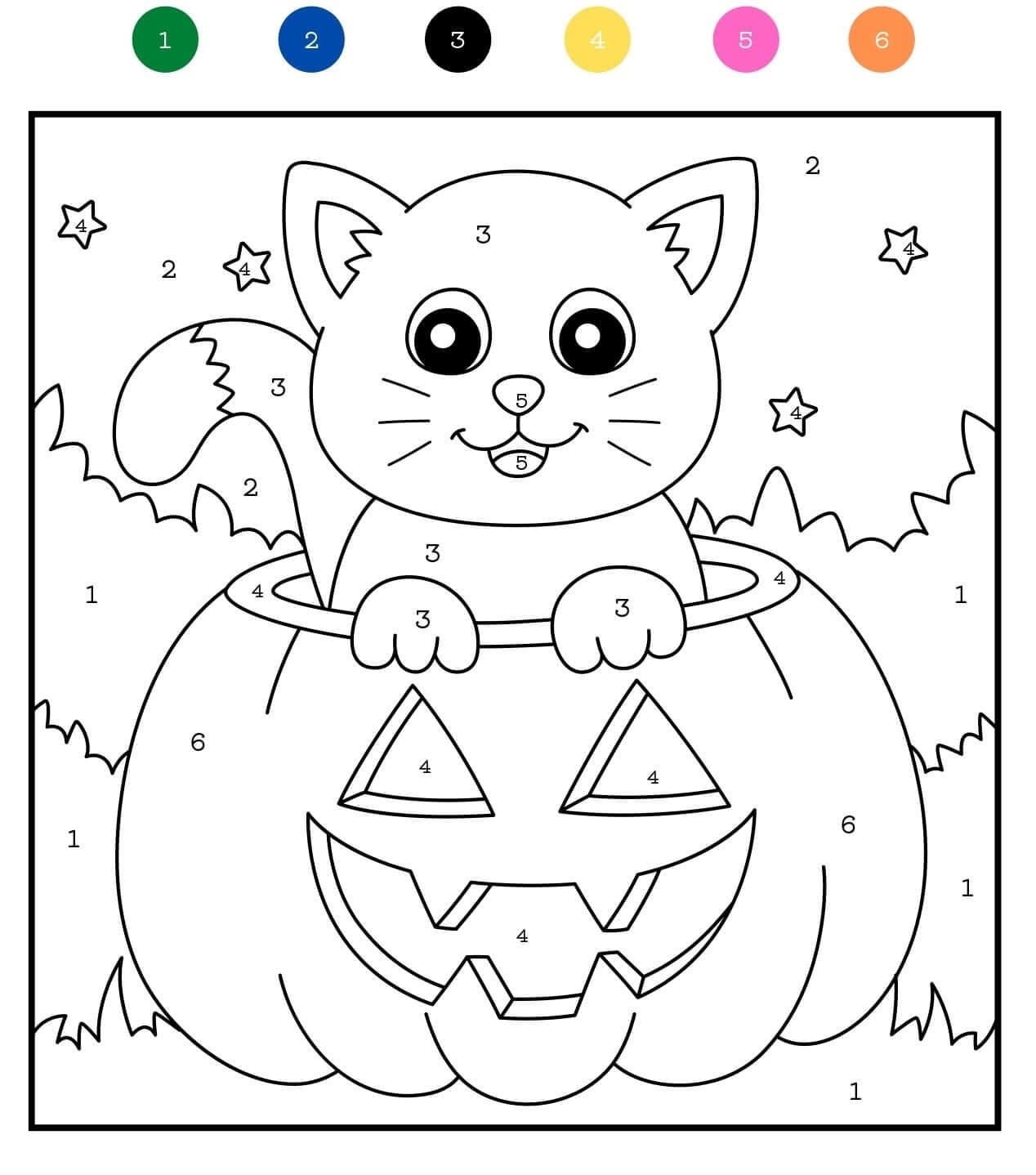 Color By Number Printable Pages