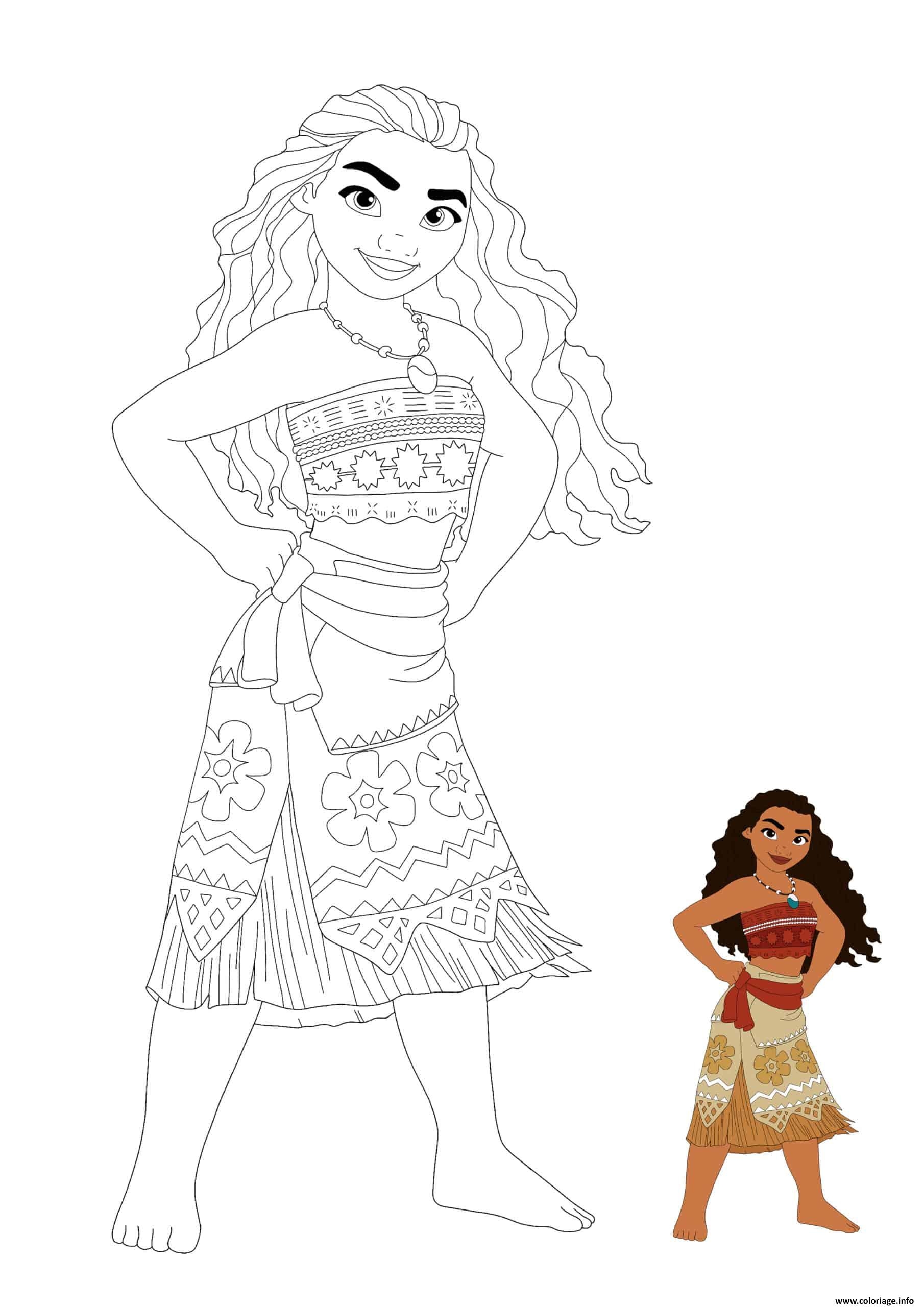 Coloriage Princesse Moana Dessin Princesse Imprimer