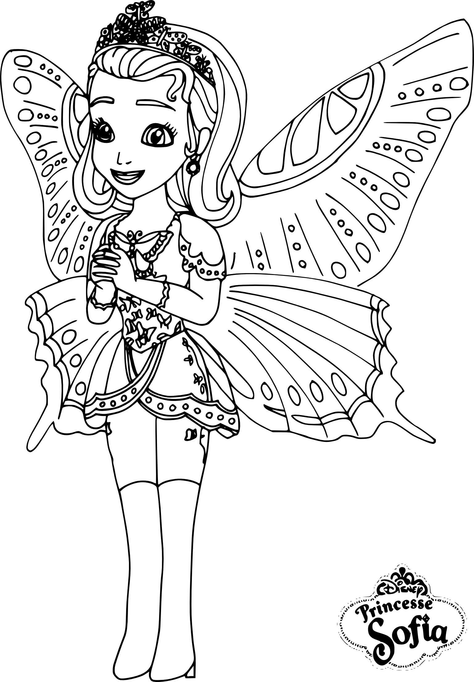 Coloriage Princesse Sofia Papillon Imprimer Coloriage Princesse Sofia Papillon Imprimer