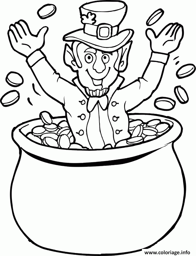 Coloriage Saint Patrick Dollars JeColorie Coloriage Saint Patrick Dollars JeColorie
