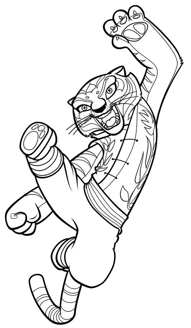 Coloriage Tigresse Kung Fu Panda Imprimer Coloriage Tigresse Kung Fu Panda Imprimer