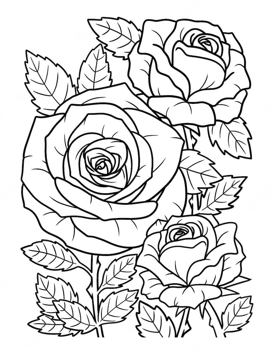 Rose Printable Coloring Pages Rose Printable Coloring Pages