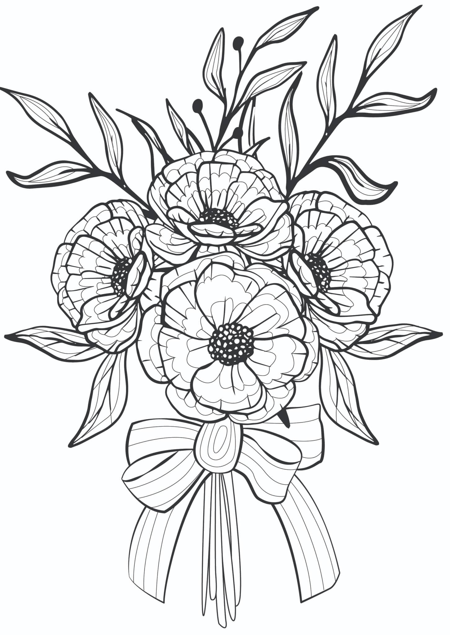 Floral Coloring Pages Printable Floral Coloring Pages Printable