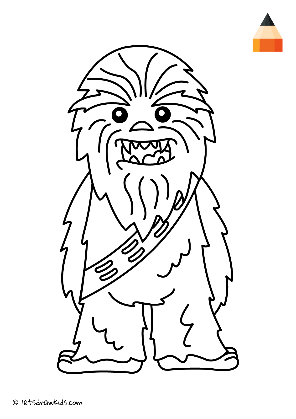 Coloring Page Chewbacca Star Wars Characters Drawings Star Wars Coloring Page Chewbacca Star Wars Characters Drawings Star Wars