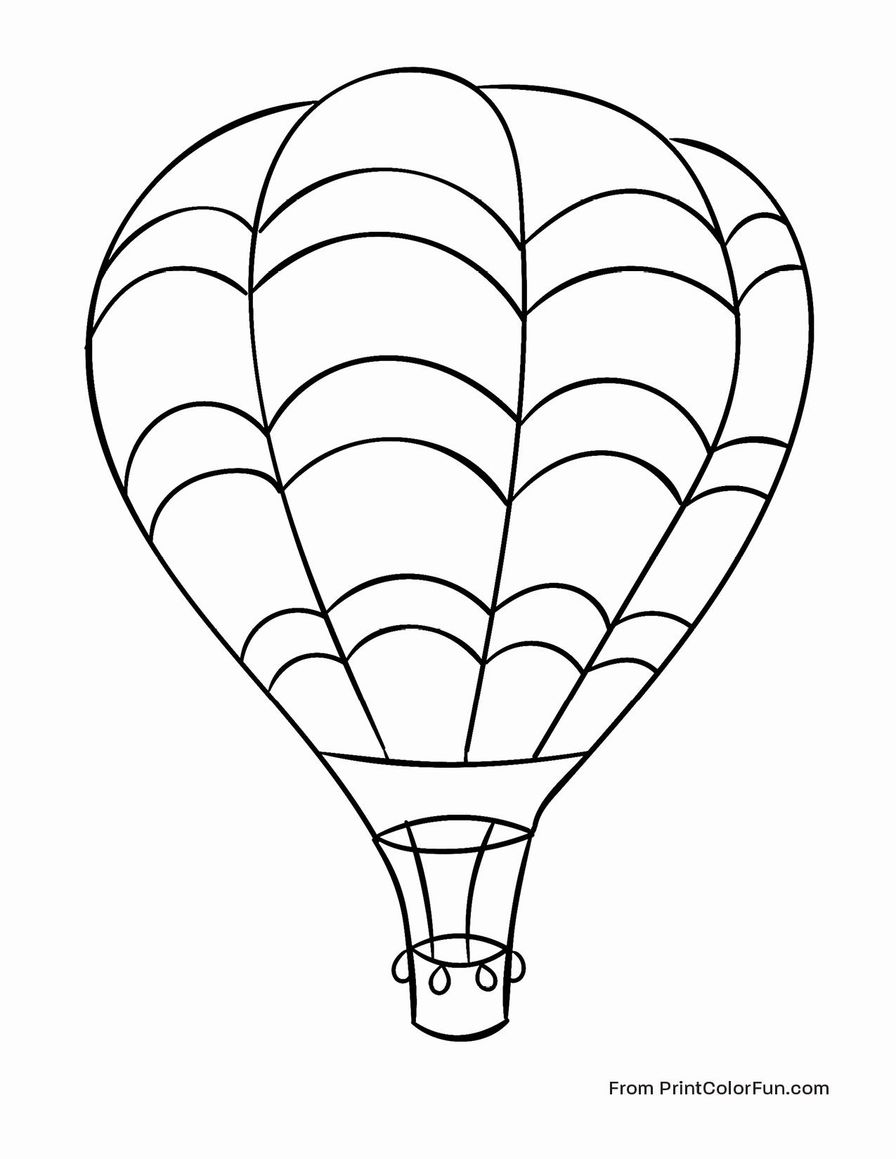 Coloring Page Of Hot Air Balloon
