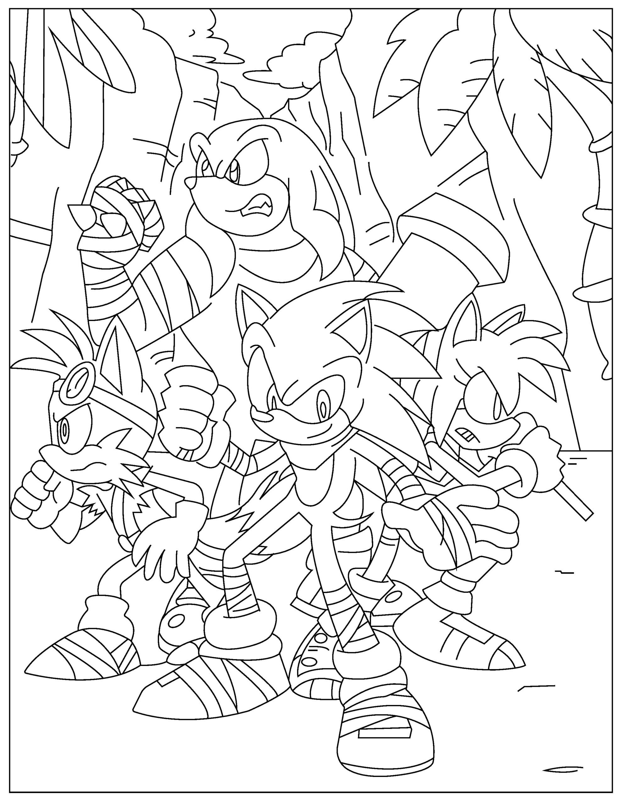 Printable Sonic Coloring Pages Printable Sonic Coloring Pages
