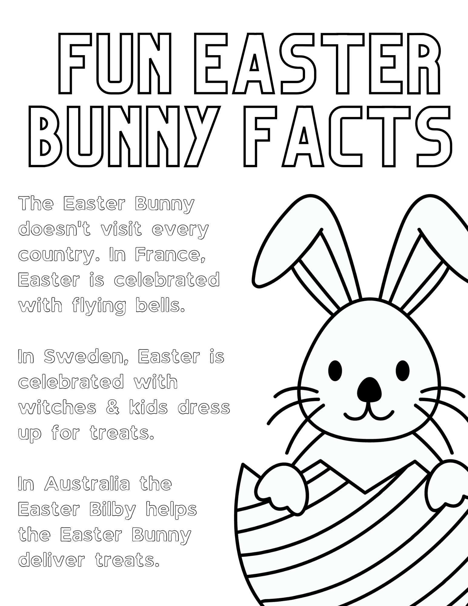 Printable Bunny Coloring Pages Printable Bunny Coloring Pages