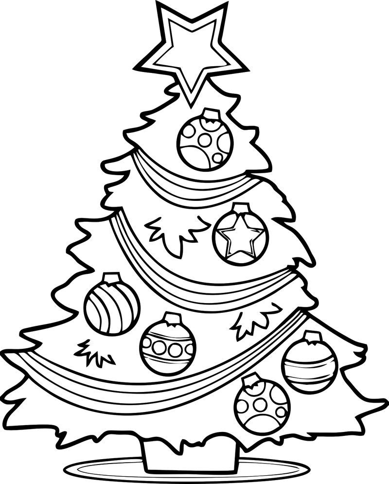Coloring Pages Christmas Tree Coloring Pages Christmas Tree