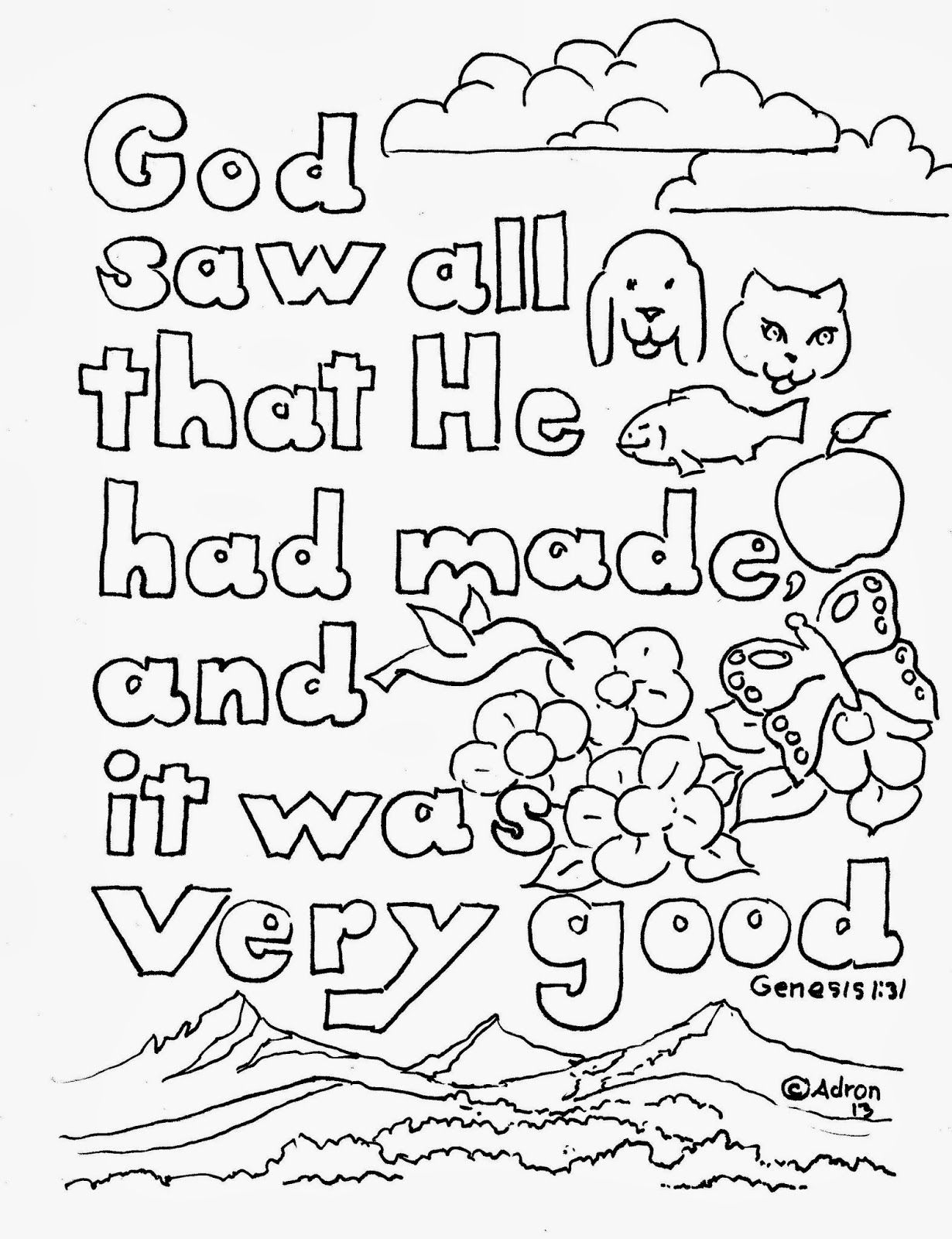 Coloring Pages For Kids By Mr Adron Bible Verse Sunday School