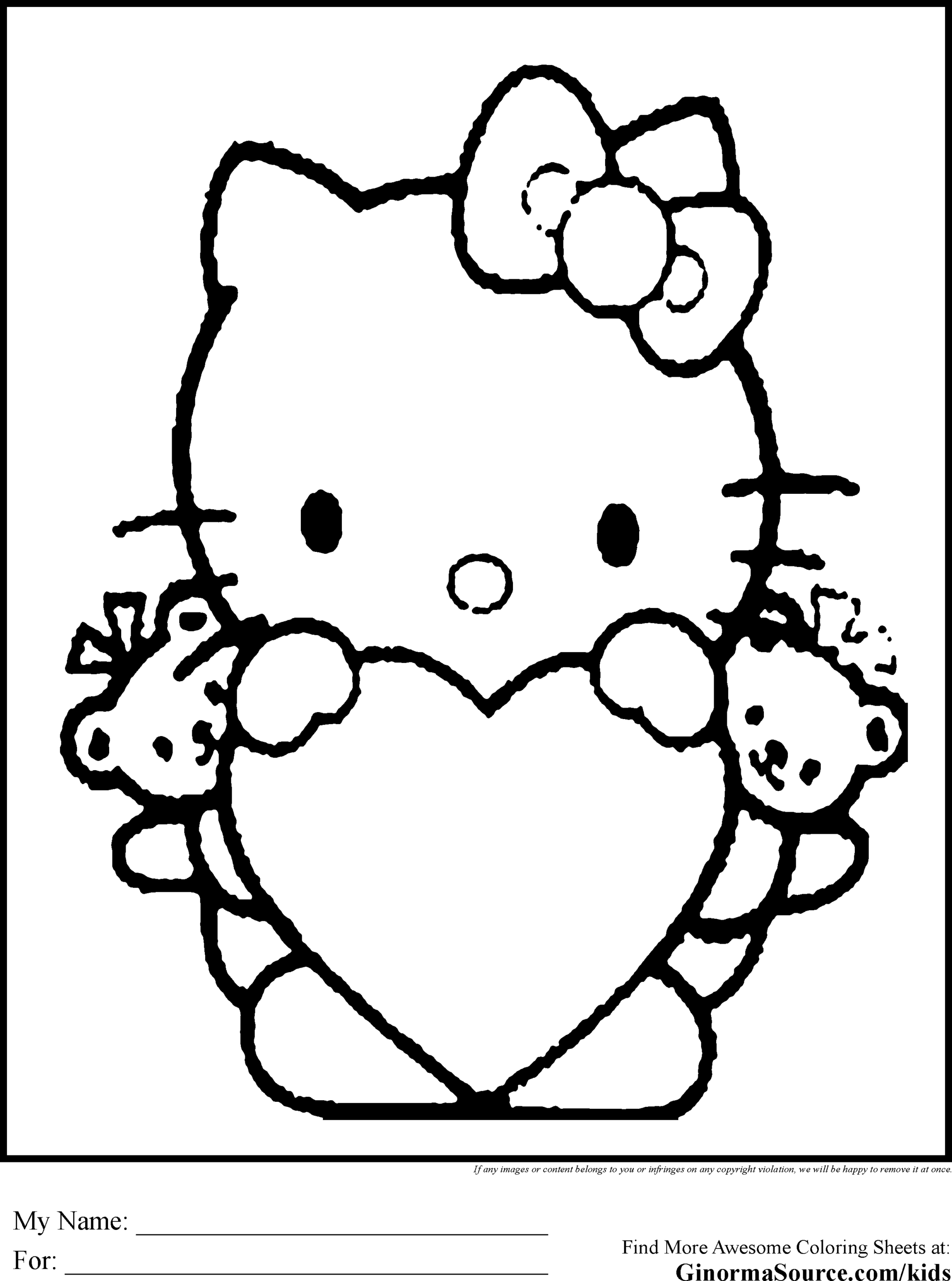 Hello Kitty Printable Coloring Pages Hello Kitty Printable Coloring Pages
