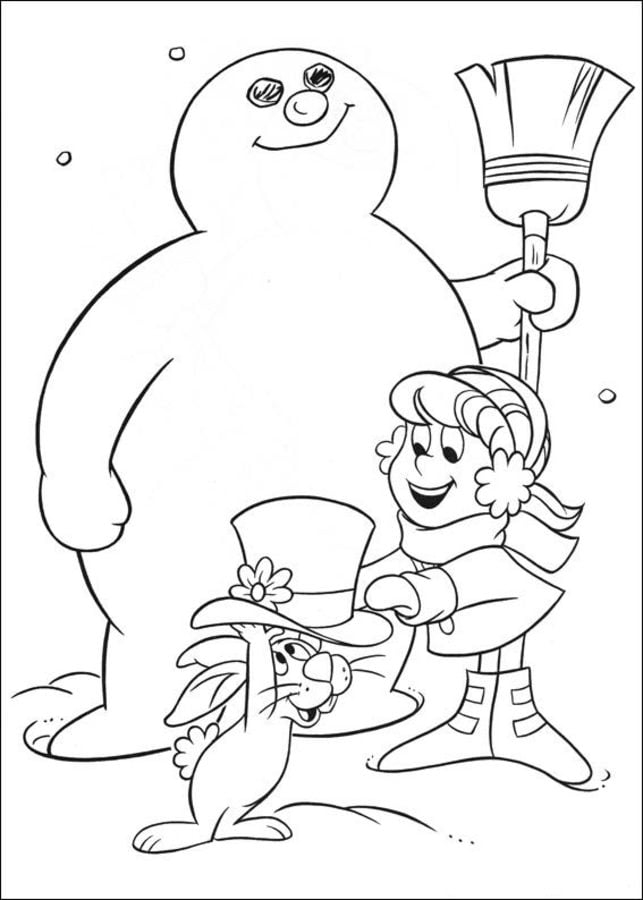 Coloring Pages Frosty The Snowman Printable For Kids Adults Free