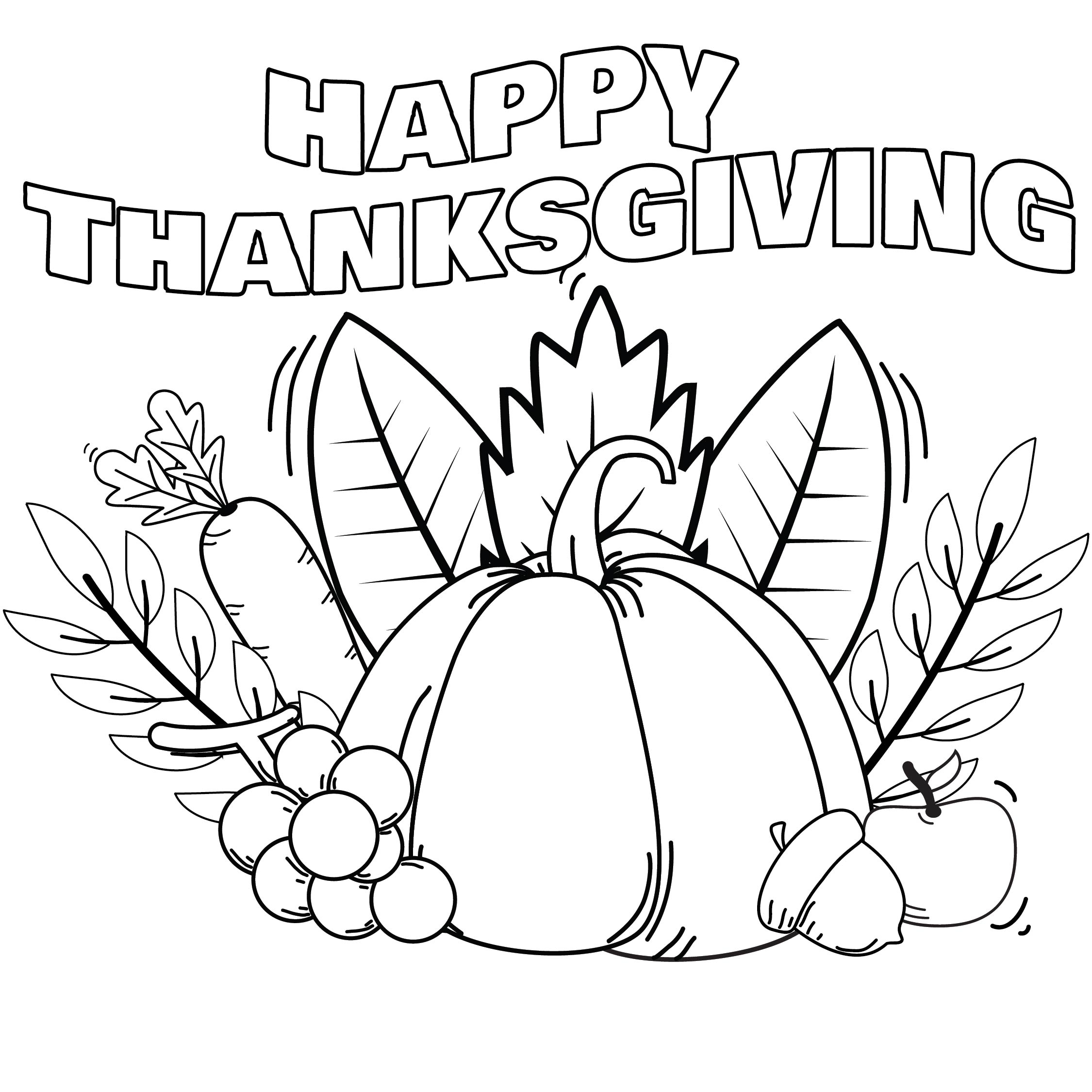 Coloring Pages Happy Thanksgiving Coloring Pages Happy Thanksgiving