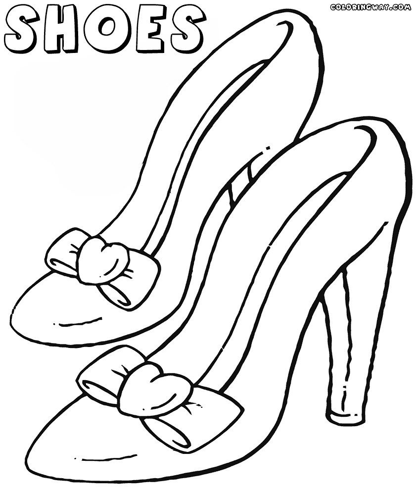Coloring Pages High Heeled Shoes With Bows Coloring Pages High Heeled Shoes With Bows