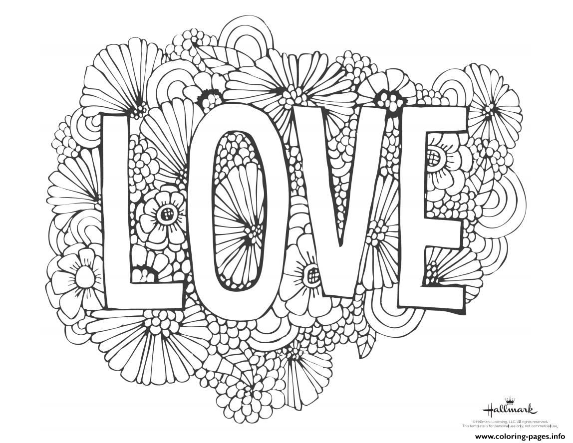 Coloring Pages Love Flowers Coloring Pages Love Flowers