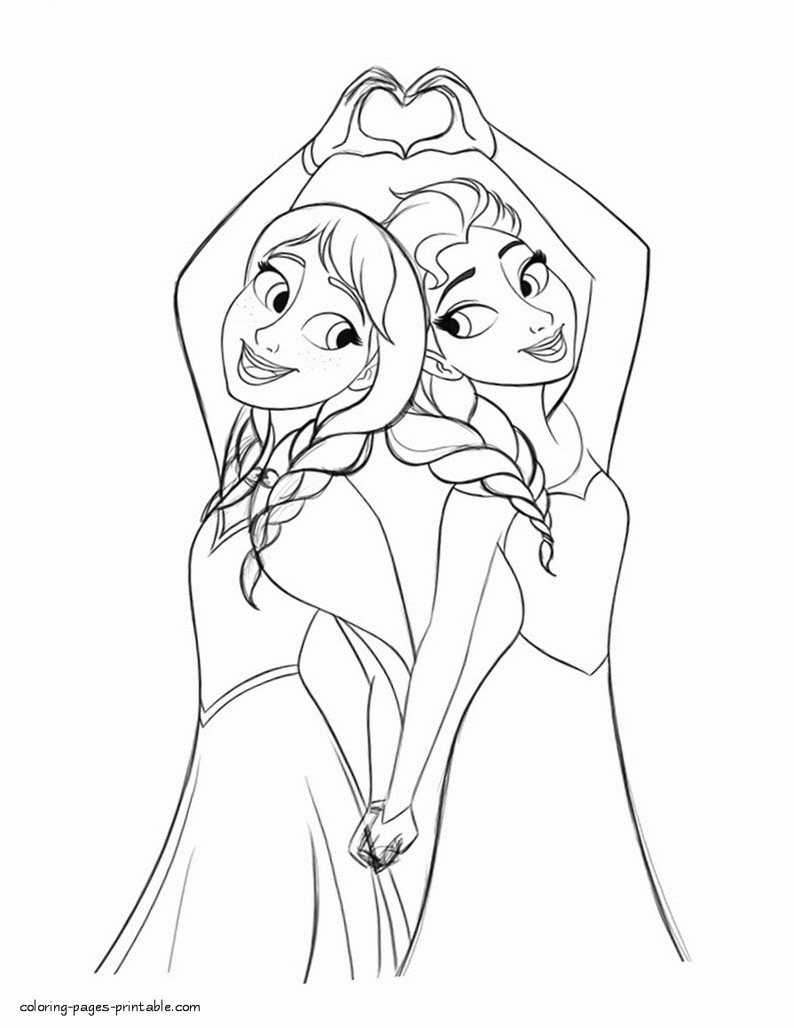 Coloring Pages Of Anna And Elsa Coloring Pages Of Anna And Elsa